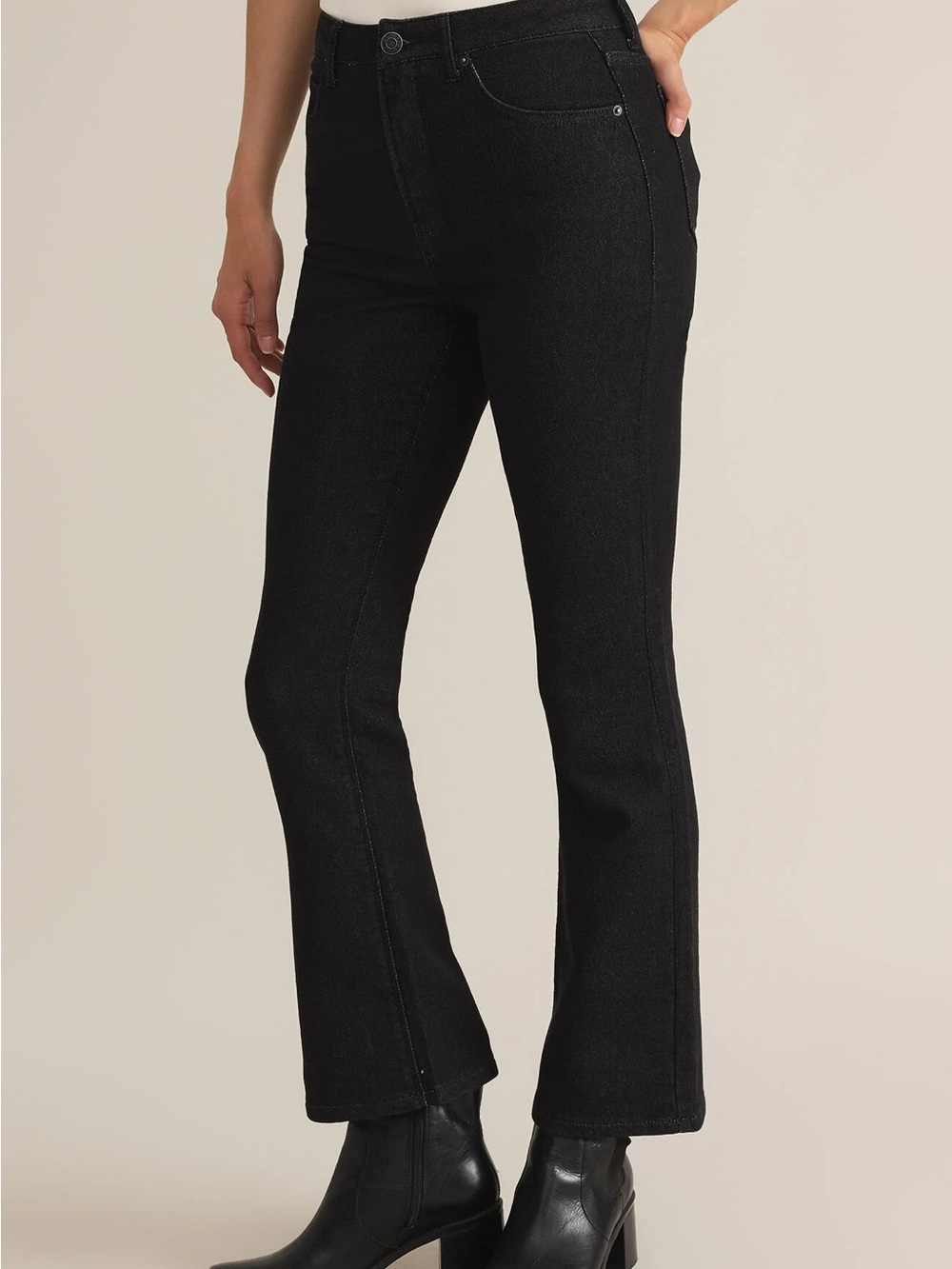 Z Supply Black Flare High-Rise Jeans